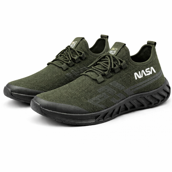 صورة (احذية اخضر غامق في رصاصي ( ناسا