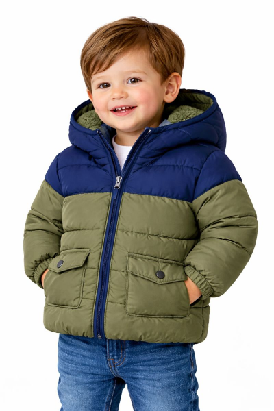 صورة جاكت اولادي كاجوال  اخضر زتوني *كحلي (Koton)