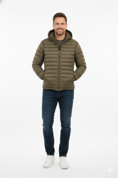 صورة جاكت رجالي كاجوال  زيتي فاتح (Koton)