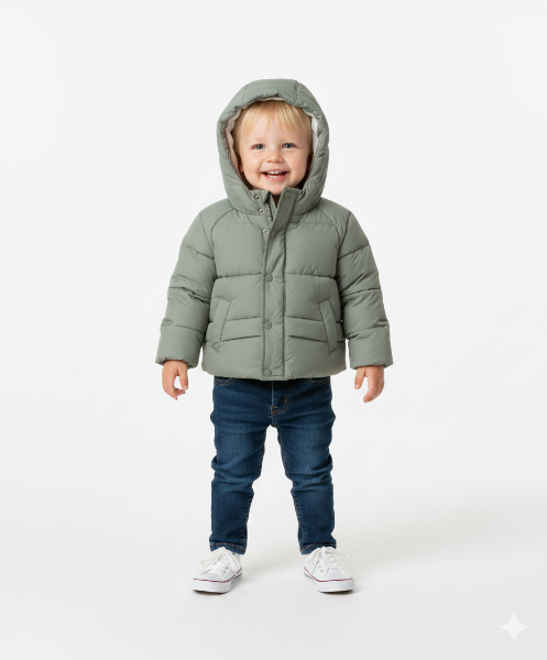 صورة جاكت اولادي كاجوال  رمادي مائل للاخضر (Koton)