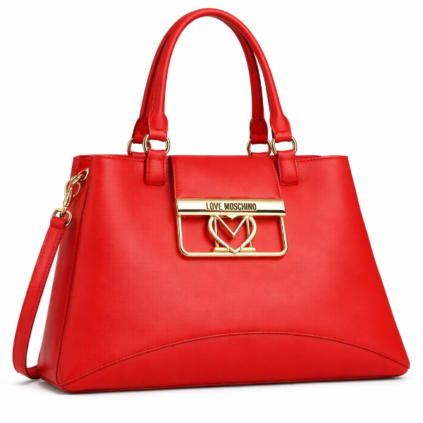 صورة حقيبة إيطالية حمراء للنساء (LOVE MOSCHINO)