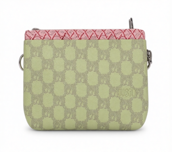 صورة شنطه يد نسائي JUSTO اللون اخضر * وردي