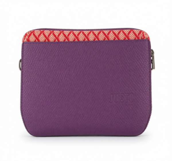 صورة شنطه يد نسائي JUSTO اللون بنفسجي * احمر