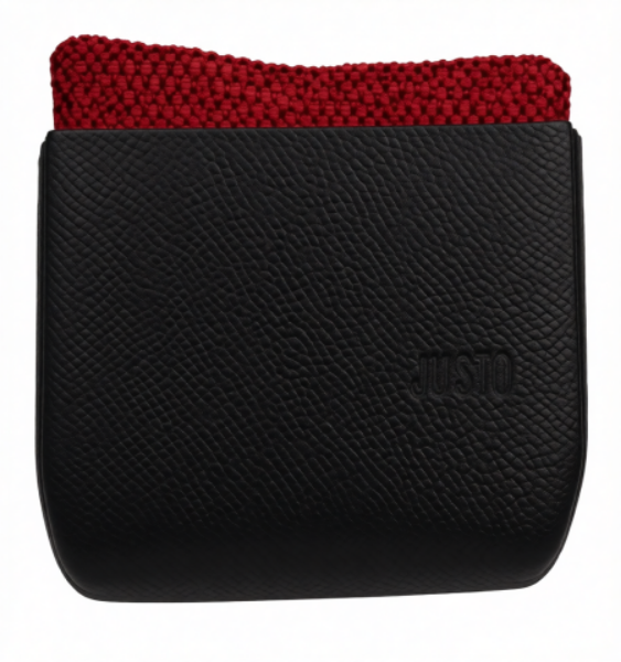 صورة شنطه يد نسائي JUSTO اللون اسود*احمر