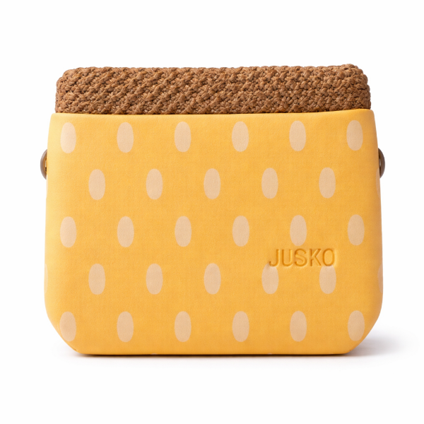 صورة شنطه يد نسائي اللون اصفر*بني (JUSTO)