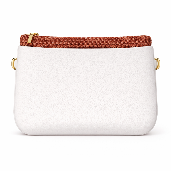 صورة شنطه يد نسائي JUSTO اللون ابيض* احمر