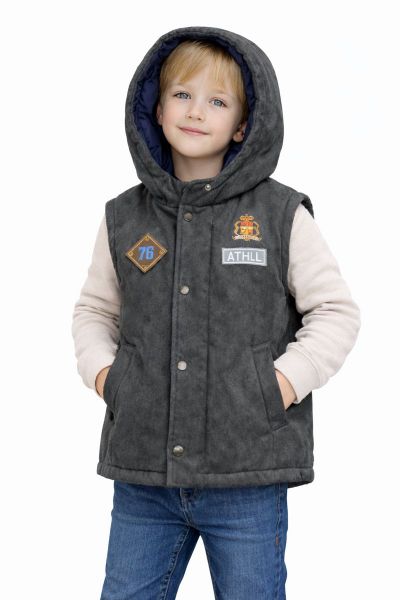 صورة جاكت ولادي كاجوال  رمادي غامق(Koton)