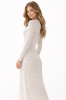 صورة فستان فستان تريكو مفرغ أبيض طويل. ( مارسينو)