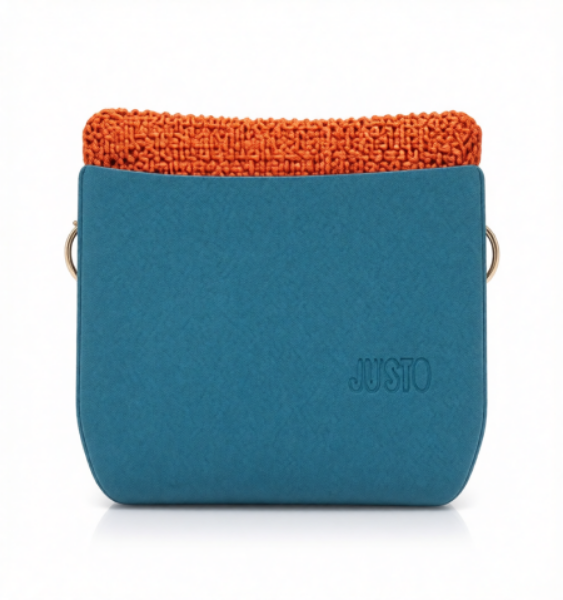صورة شنطه يد نسائي JUSTO اللون ازرق*بني