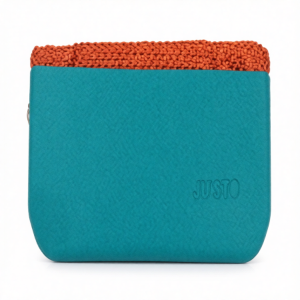 صورة شنطه يد نسائي JUSTO اللون اخضر*بني