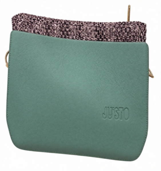 صورة شنطه يد نسائي JUSTO اللون سماوي*بنفسجي