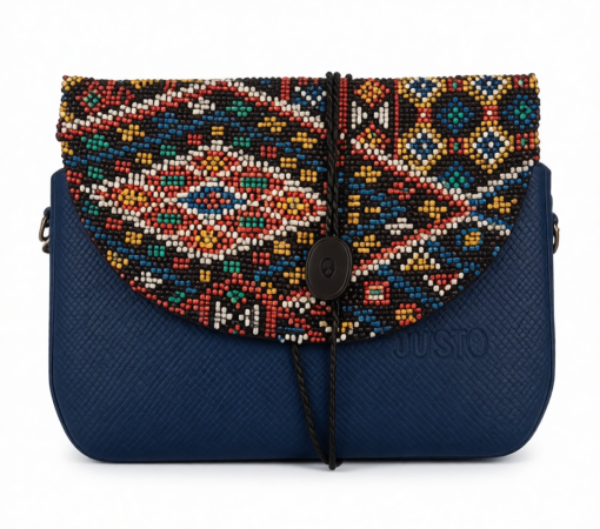 صورة شنطه يد نسائي JUSTO اللون ازق* ملون