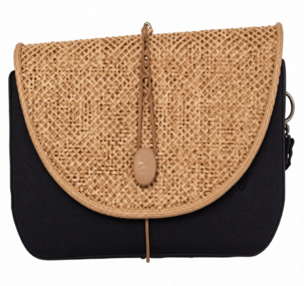 صورة شنطه يد نسائي JUSTO اللون ازرق* بني