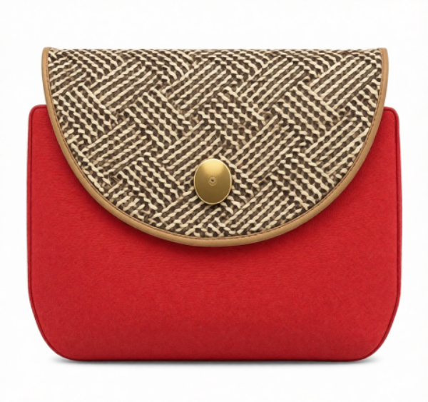 صورة شنطه يد نسائي JUSTO اللون احمر* بني