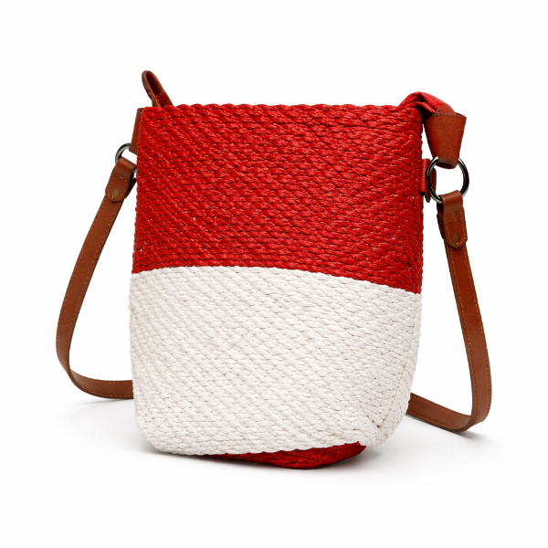 صورة شنطه يد نسائي ALEX MAX لون احمر*ابيض