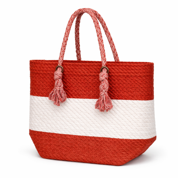 صورة شنطه يد نسائي ALEX MAX لون احمر*ابيض