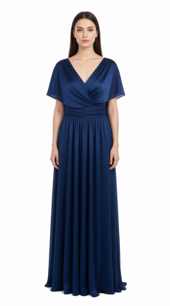 صورة (فستان حريمي ازرق مركة (هينيتا