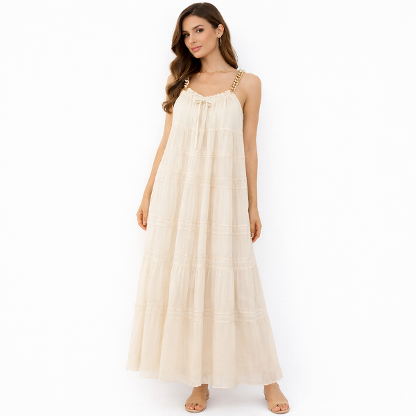 صورة فستان ماكسي أوف وايت ناعم (هينيتا)