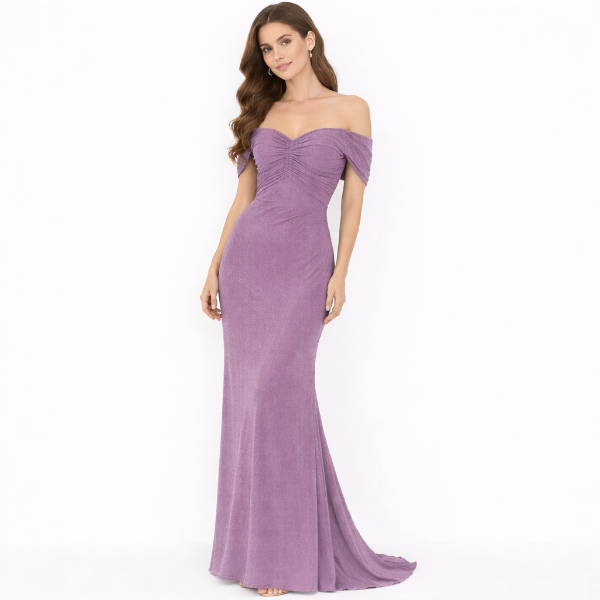 صورة (فستان حريمي بنفسجي مركة (هينيتا