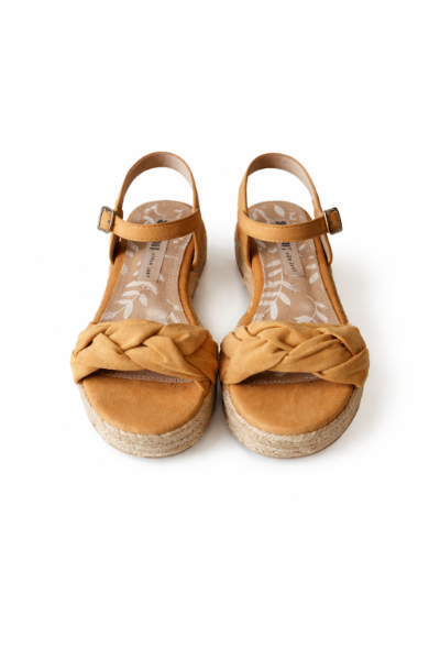 صورة (ام جي تي ان )صندل أصفر مشرق، سيور عريضة مجدولة