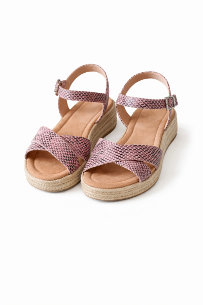 صورة (ام جي تي ان )صندل ثعبان وردي، سيور كروس أنيقة.