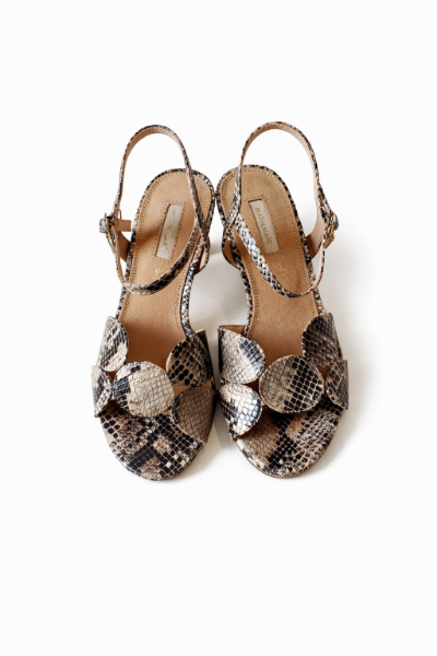 صورة (ماريماري)صندل نقشة ثعبان كعب عالي